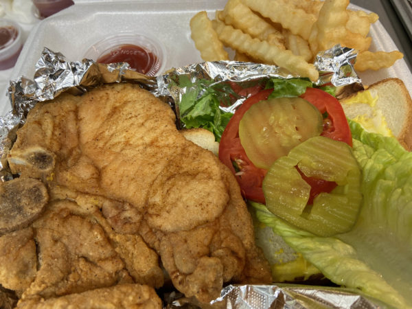 Pork Chop Sandwich W/ fries